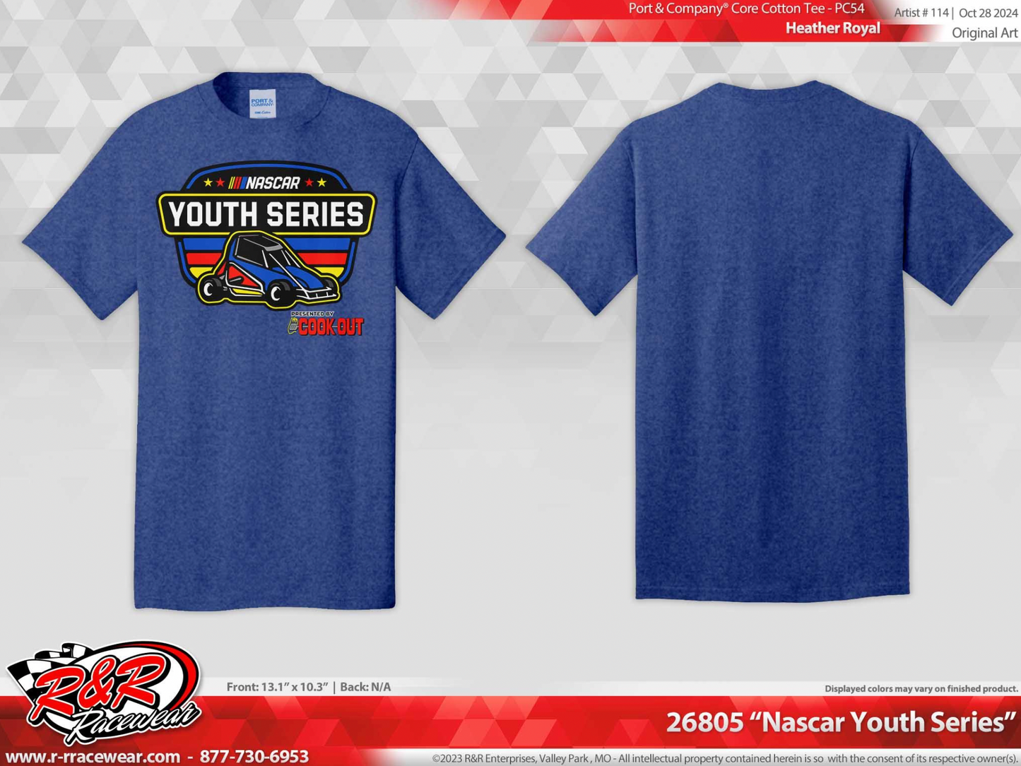 NASCAR Youth Shield - Heather Royal T-Shirt